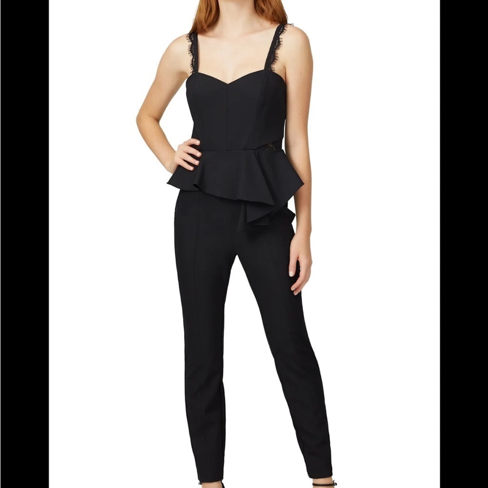 Kimora Combo Evening Black Lacey Jumpsuit by Parker